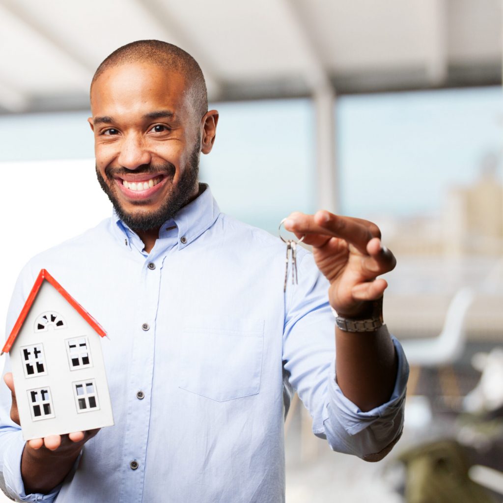 black businessman happy expression